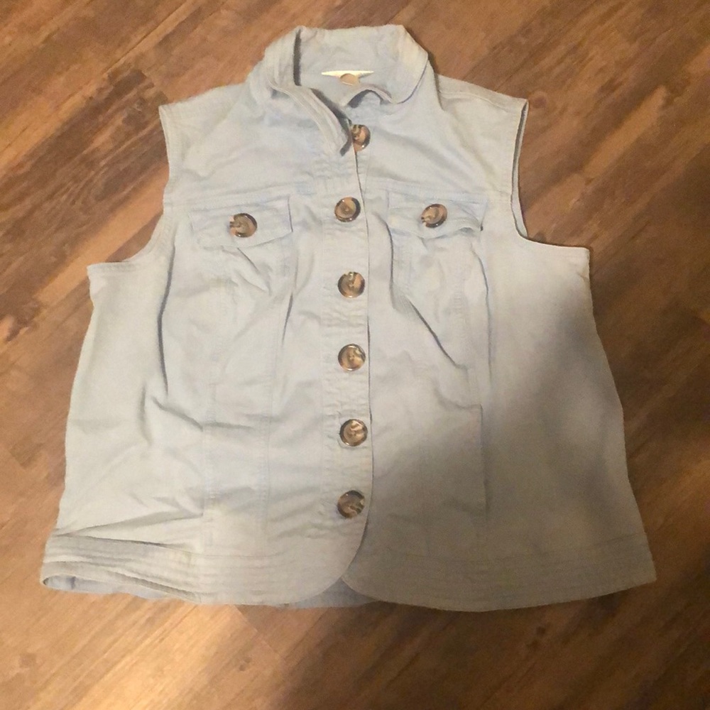 Ladies CJ Banks jean vest. Size X